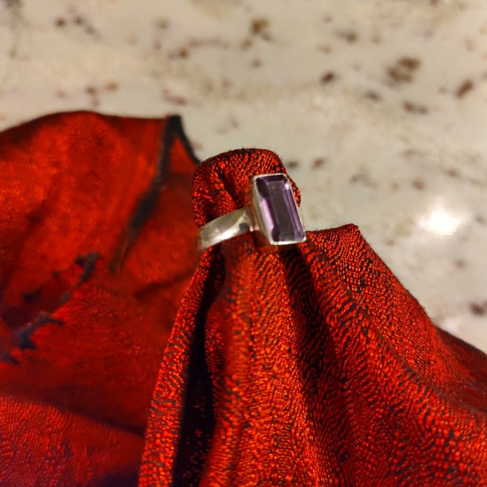 Unisex Sterling Silver .925 / Tanzanite Ring Size 8
